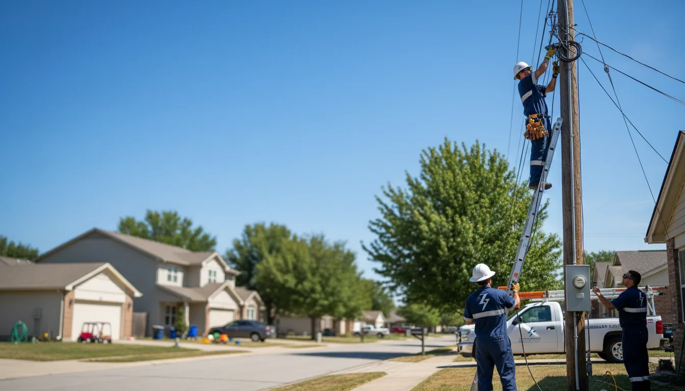 Residential electrician providing installation services in Forest, LA
